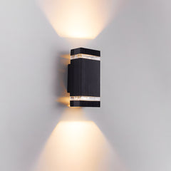 Modern IP65 Black Up Down Outdoor Wall Light
