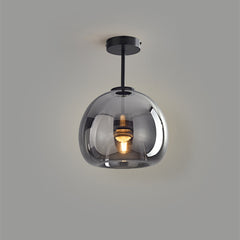 Retro Copper Glass Modern Ceiling Lights