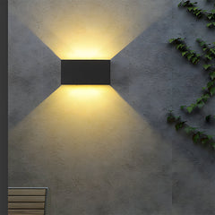 LED Rectangle Black Outdoor Wall Lamp IP65