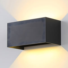 LED Rectangle Black Outdoor Wall Lamp IP65