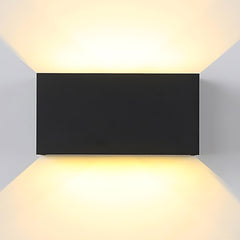 LED Rectangle Black Outdoor Wall Lamp IP65