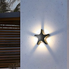 Creative Star Shape LED Outdoor Wall Light warm light soft light