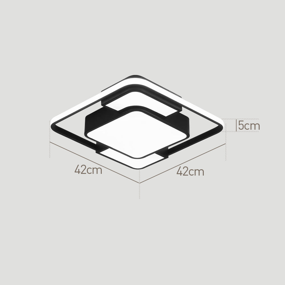 Modern Simple Square Shape LED Flush Mount Ceiling Light