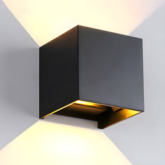 LED Rectangle Black Outdoor Wall Lamp IP65