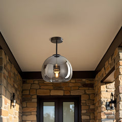 Retro Copper Glass Modern Ceiling Lights