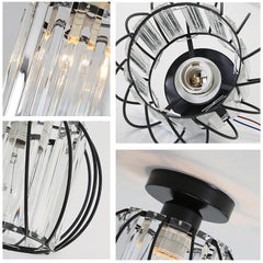 Hallway Ceiling Lighting, 16cm, black, E27
