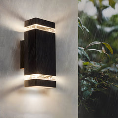Modern IP65 Black Up Down Outdoor Wall Light