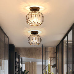 Hallway Ceiling Lighting, 16cm, black, E27