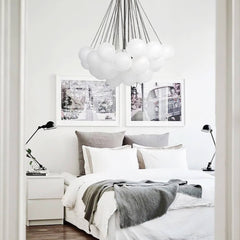Modern Hanging Glass Cluster Bubble Chandelier Light