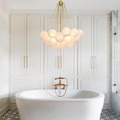 Modern Hanging Glass Cluster Bubble Chandelier Light