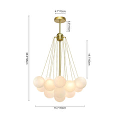 Modern Hanging Glass Cluster Bubble Chandelier Light