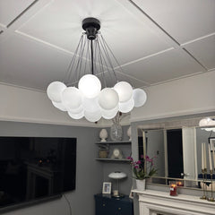 Modern Hanging Glass Cluster Bubble Chandelier Light