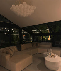 Modern Hanging Glass Cluster Bubble Chandelier Light