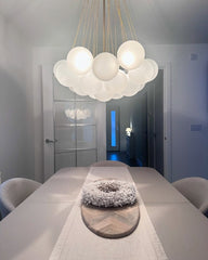 Modern Hanging Glass Cluster Bubble Chandelier Light