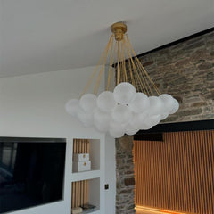 Modern Hanging Glass Cluster Bubble Chandelier Light